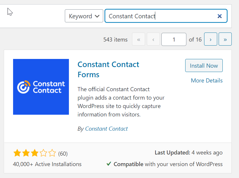 install constant contact