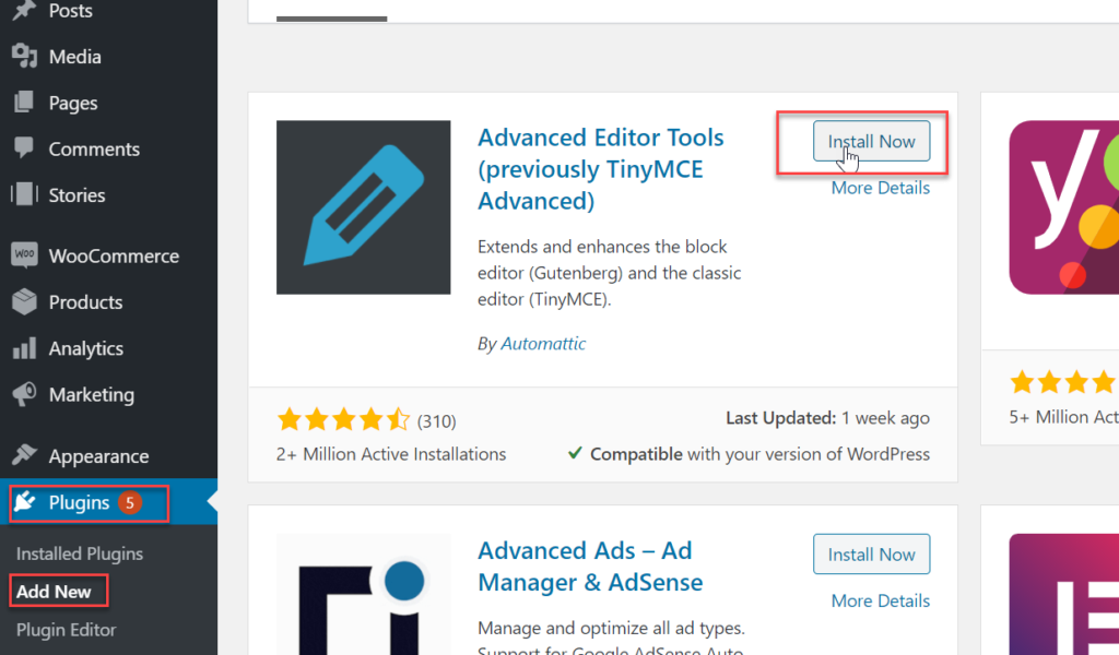 install advanced editor tools