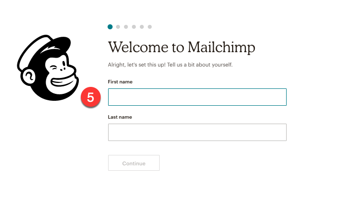 add name for mailchimp account