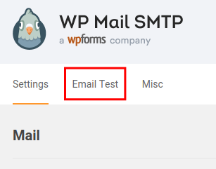 wp mail smtp send test email