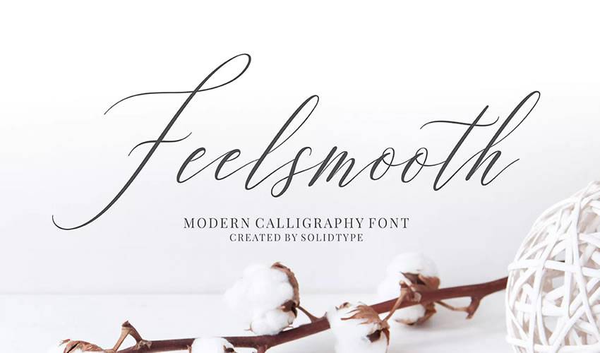 free font calligraphy typography script Feelsmooth Script