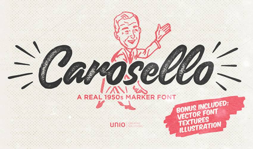 free font calligraphy typography script Carosello