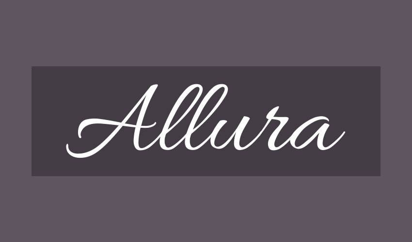 free font calligraphy typography script Allura
