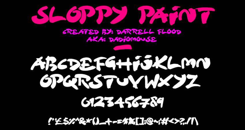 Free Sloppy Paint Font