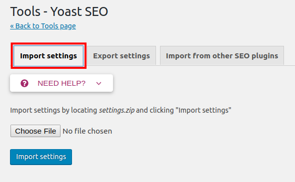 add seo settings from another plugin