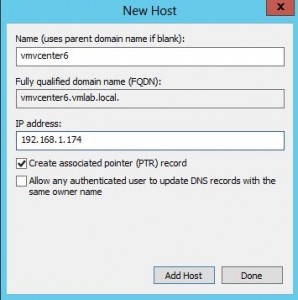 vCenter 6 Appliance DNS Setup