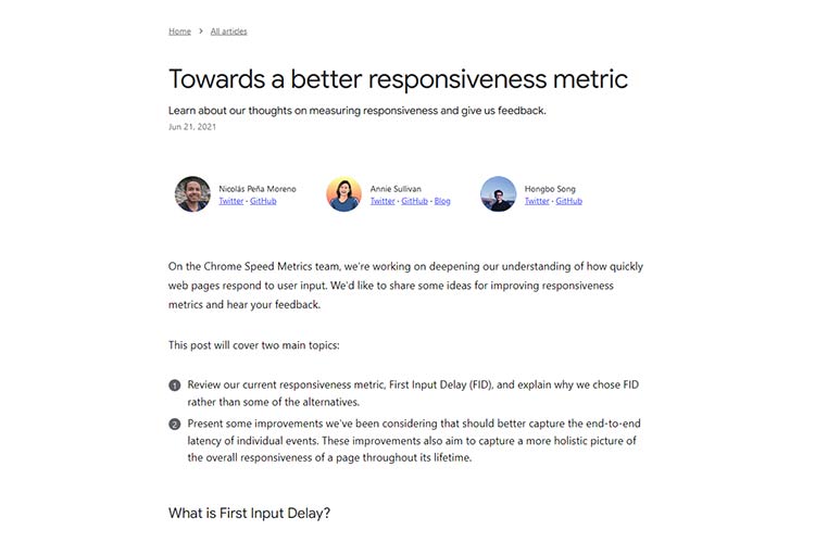 Example from Towards a better responsiveness metric