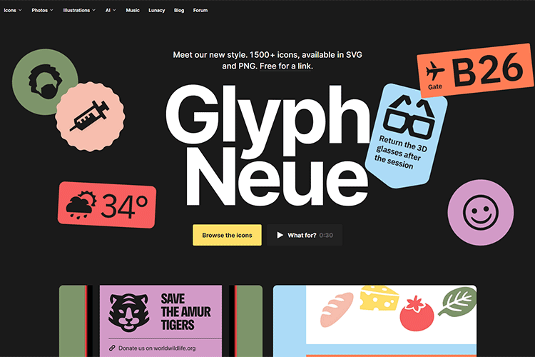 Example from Glyph Neue