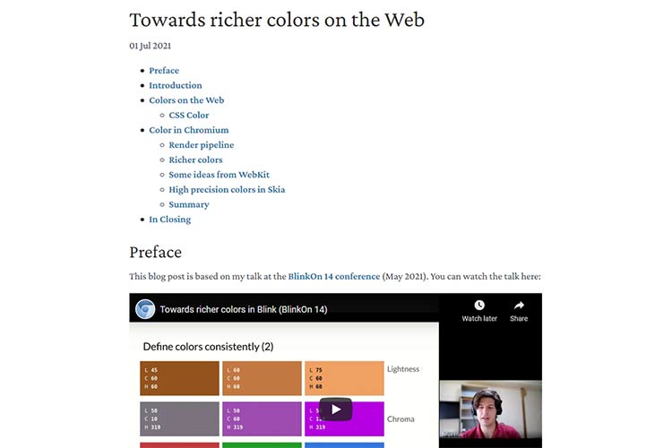 Example from Towards richer colors on the Web