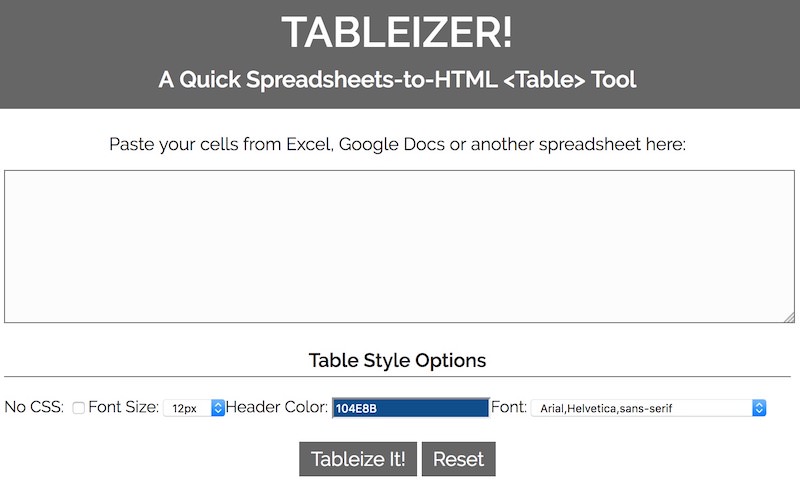 tableizer