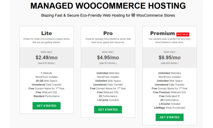 GreenGeeks WooCommerce pricing for Best Cheap Web Hosting