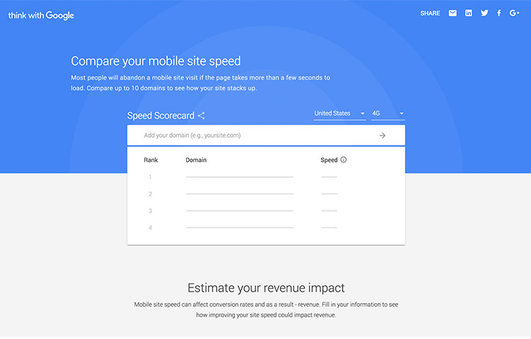 Compare Mobile Site Speed