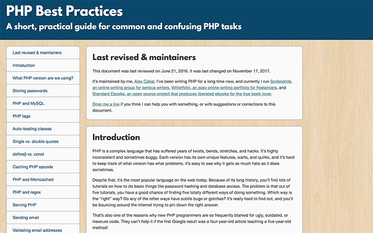 PHP Best Practices