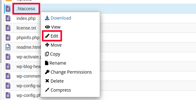 Edit .htaccess File and Setup 301 Redirect