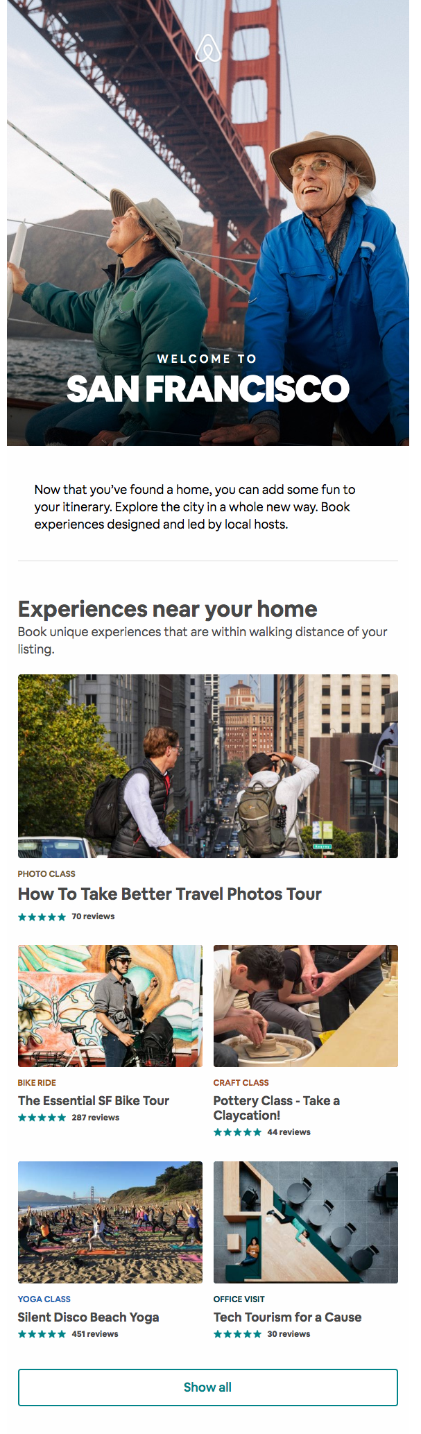 airbnb email marketing example