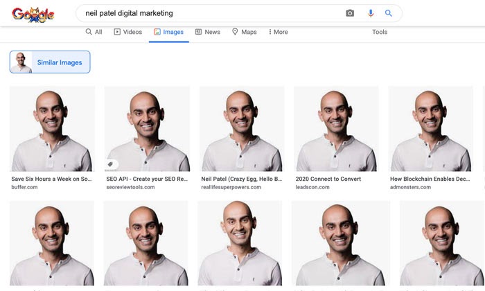 using google advanced image search for competitor research