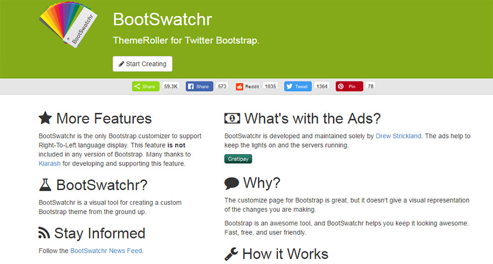 Bootswatchr Bootstrap web app