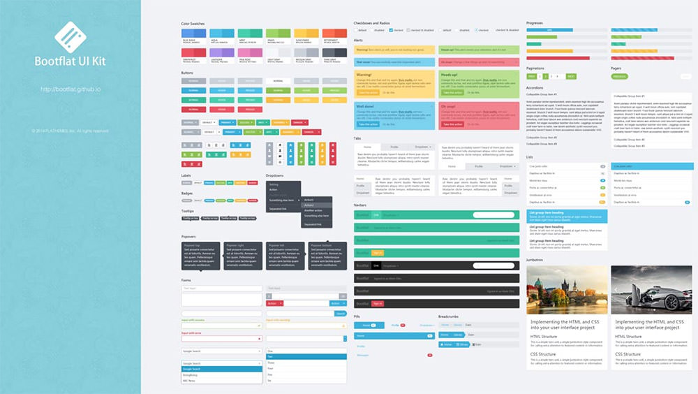 Bootflat UI framework