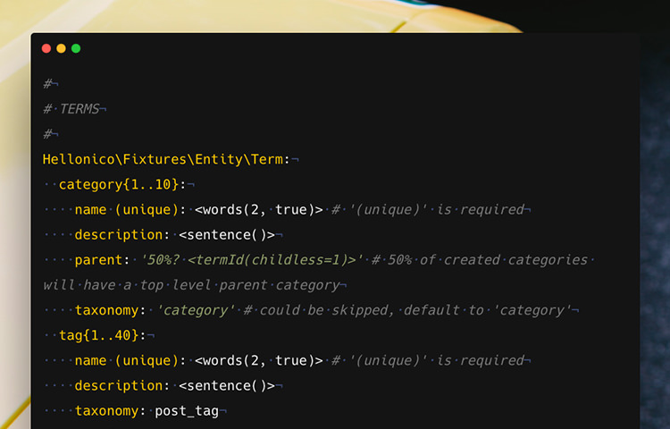 wp-cli-fixtures