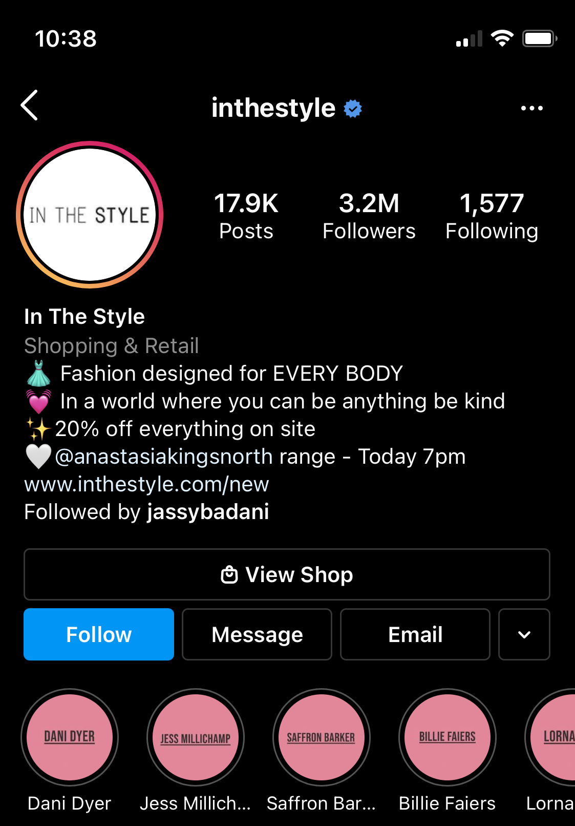 In The Style's Instagram profile
