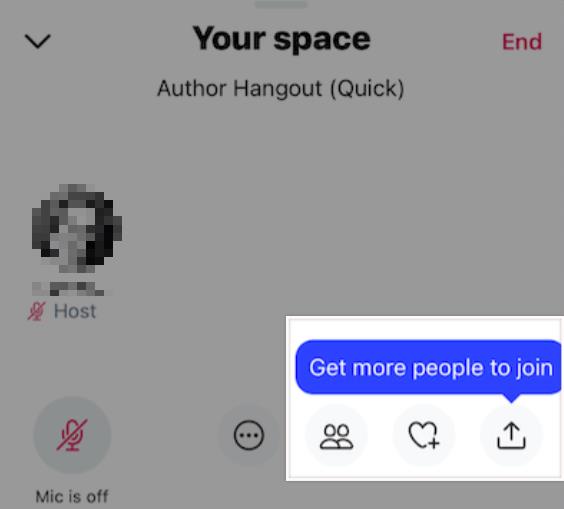 Twitter Spaces button to invite speakers