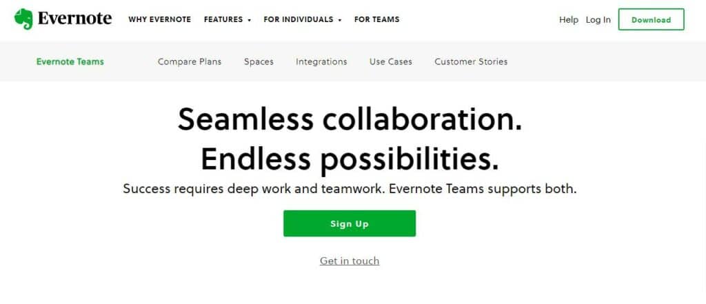 Evernote teams - one of the best document management solutions