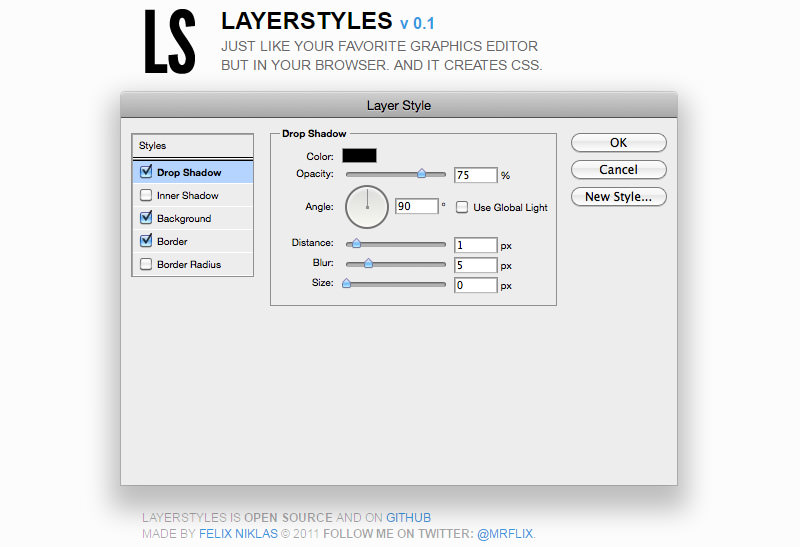 LayerStyles web app