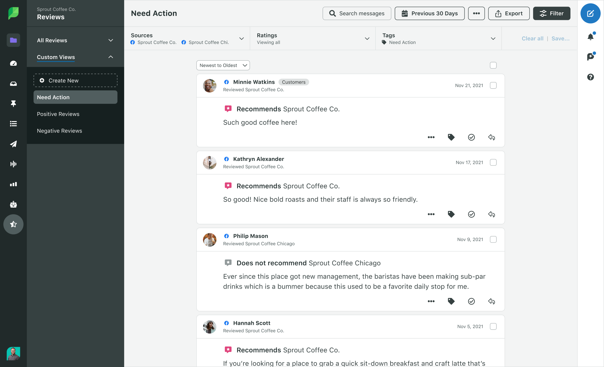 Sprout Social Listening tool to capture what people are talking about you