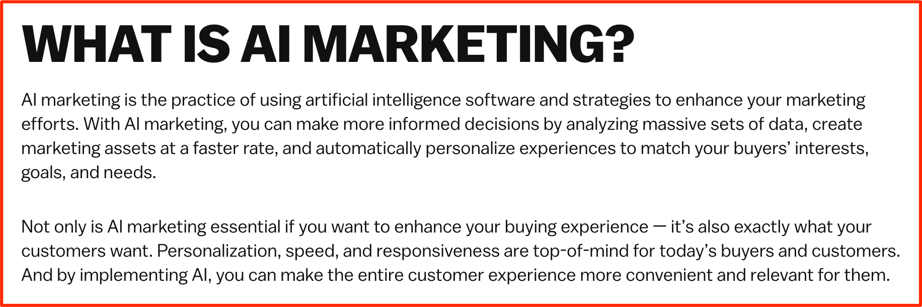 creenshot of an article about AI marketing by the company Drift