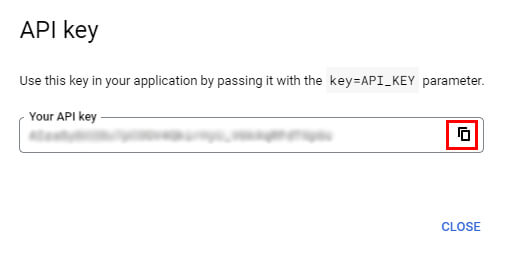 Copy API Key