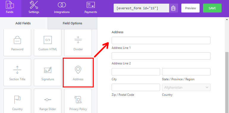 Add Address Autocomplete WordPress Field