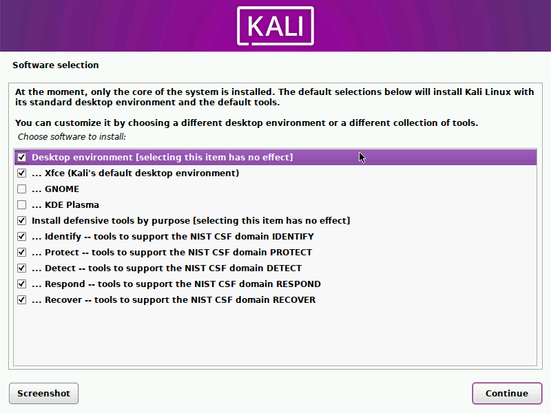 Kali Purple installer