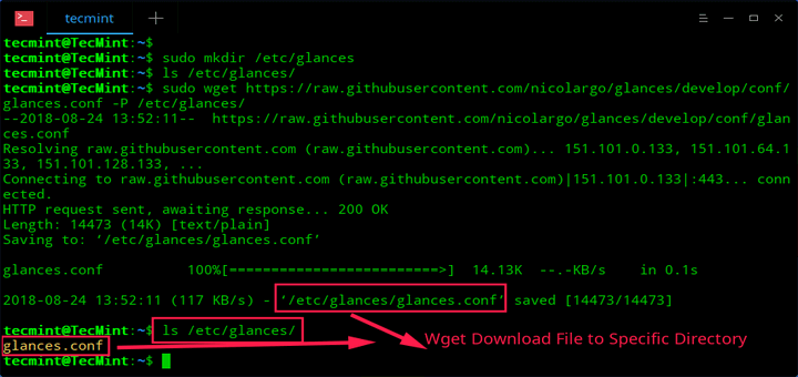 Wget Download Files to Specific Directory