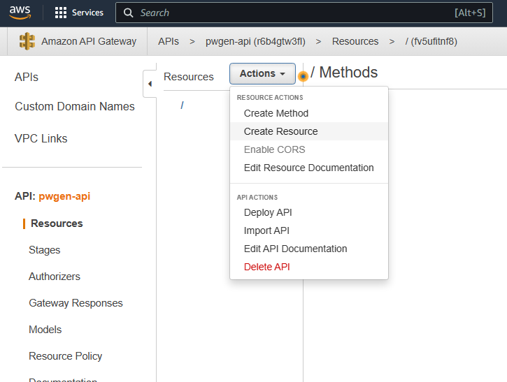 AWS Serverless API Gateway