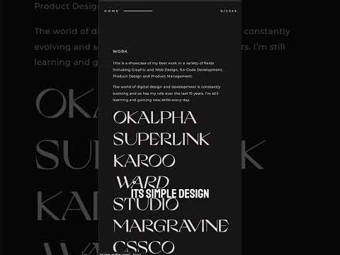 How font can MAKE a portfolio in 2023 ?
