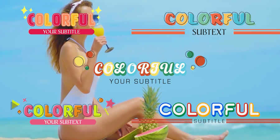 Colorful Title 2 for After Effects
