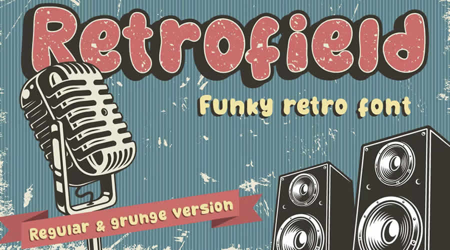 Free Retro Vintage Font Family Retrofield Funky