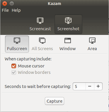 kazam Screenshot Tool