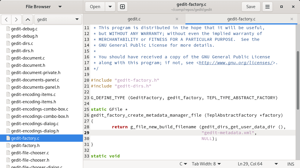 gedit Text Editor