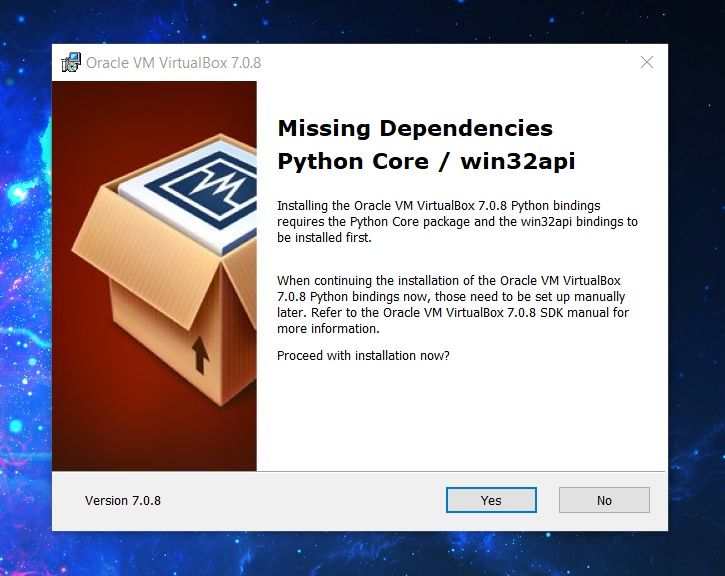 virtualbox installation dependencies