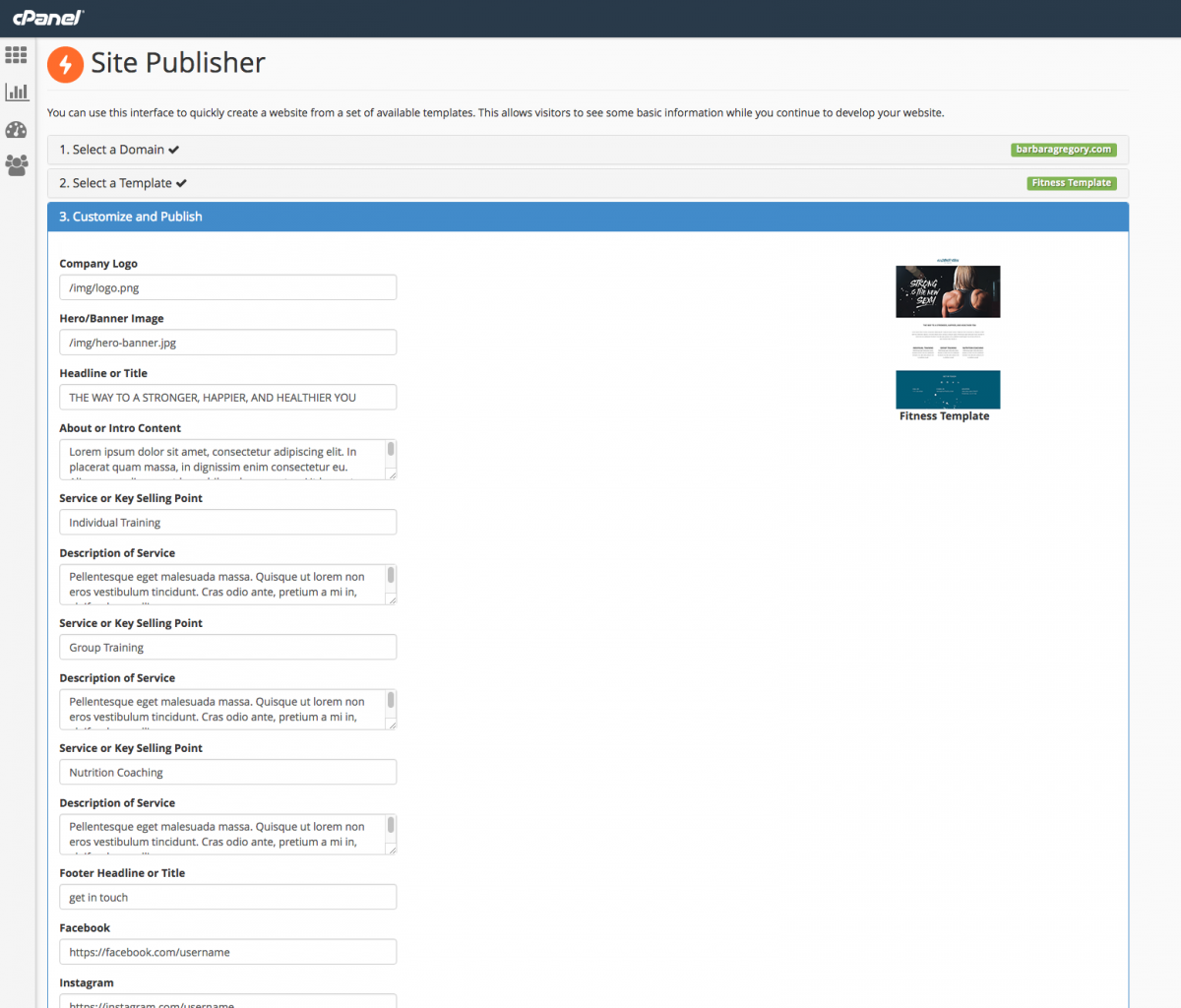 Quick Start Guide to Site Publisher Templates | For Hosting Providers and Resellers | cPanel Blog
