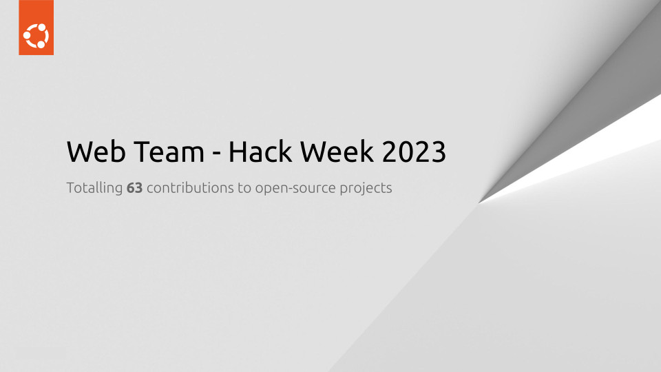 Web team – hack week 2023 | Ubuntu