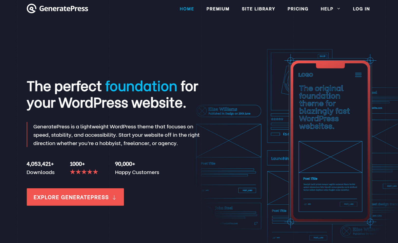 GeneratePress is one of the fastest WordPress themes