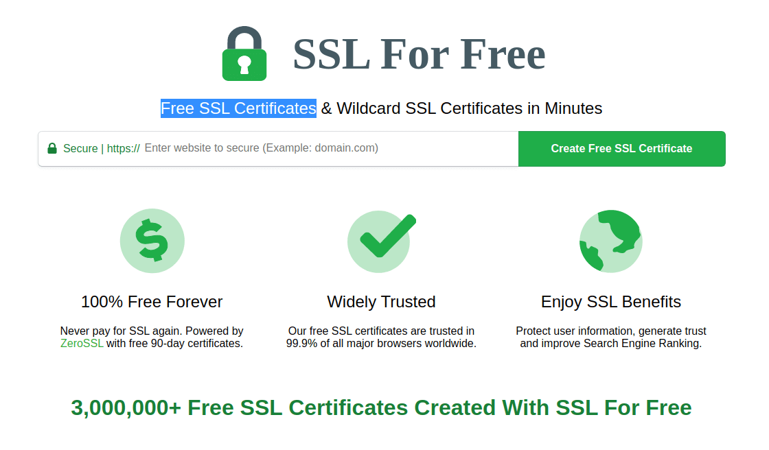 SSL for Free - Free SSL Certificates 