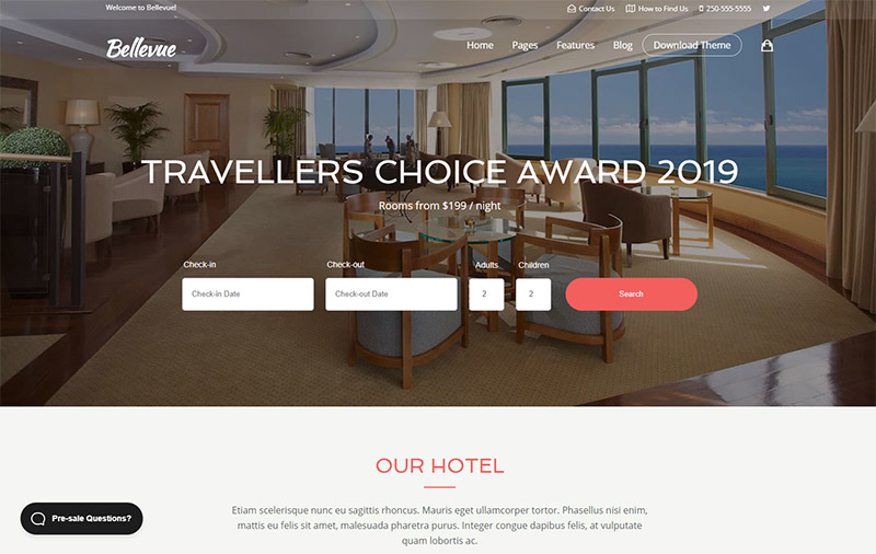 Bellevue - Travel WordPress Theme