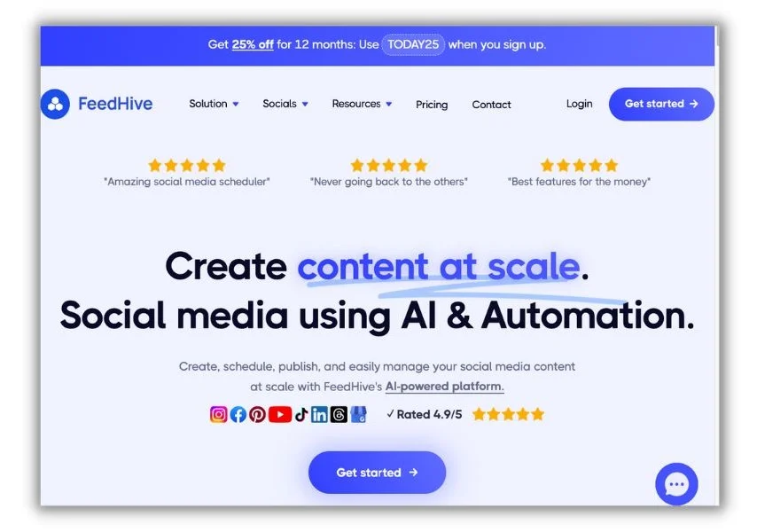 AI tools for marketing agency -FeeHive home screen. 