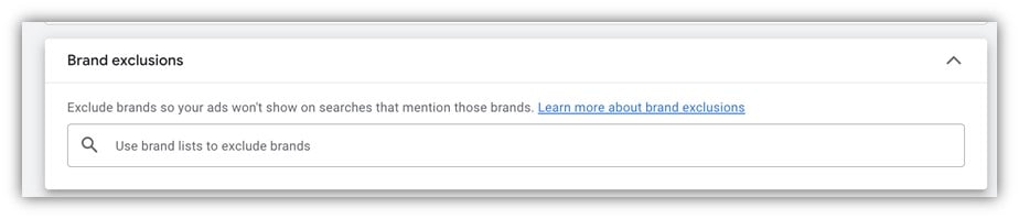 google ads performance max campaigns - brand exclusions