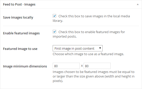 WP RSS Feed to Post Images