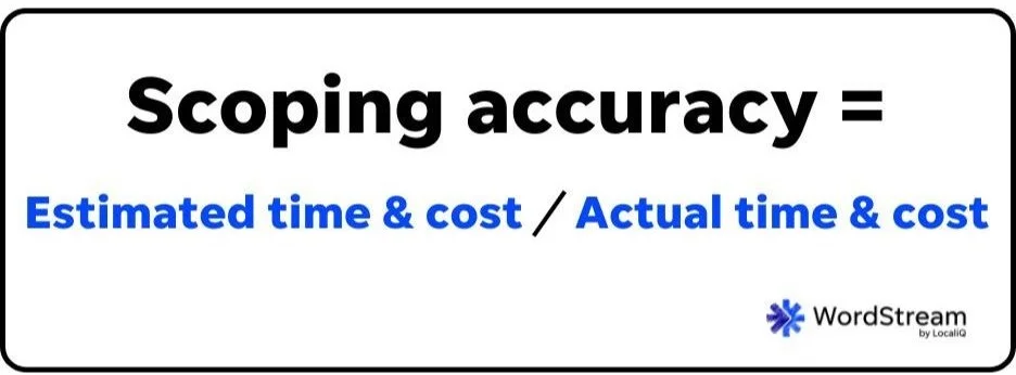 Agency metrics - graphic of scoping accuracy calculation