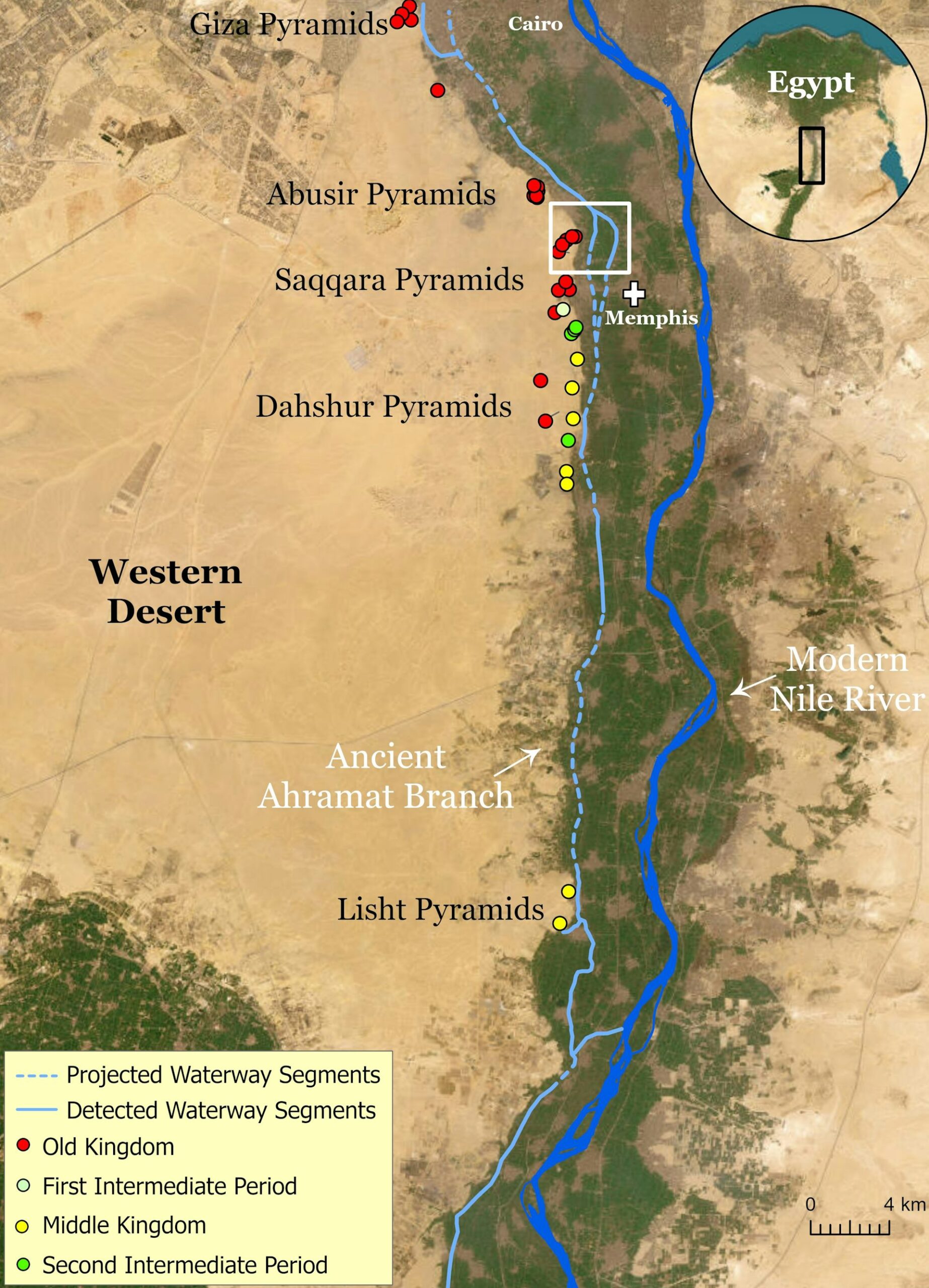 Discovering a Hidden Nile River Branch: Unveiling the Enigma of the Pyramids